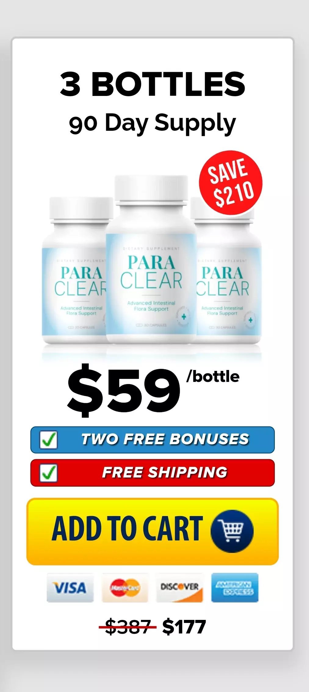 ParaClear 3 bottles pricing